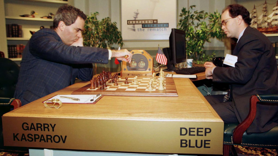 Chess board and pieces used in the 1996 Kasparov vs. Deep Blue match,, Mastering the Game